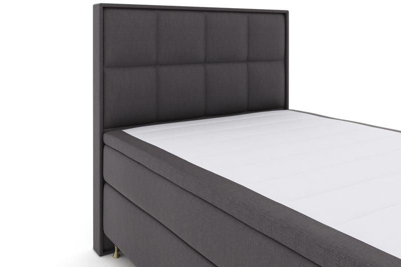 Select No 4 Komplett Sängpaket 140x200 Fast - Mörkgrå/Guld - Möbler - Säng - Kontinentalsäng