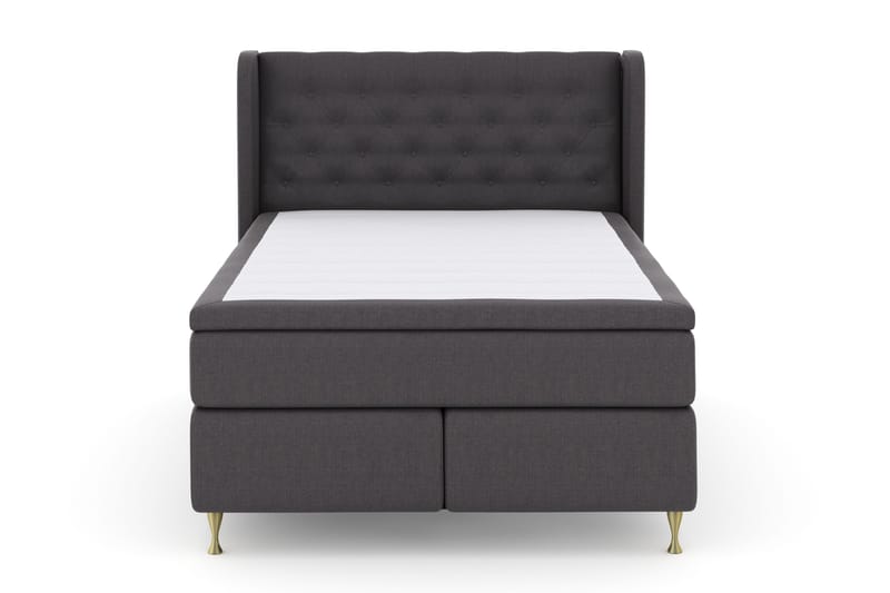Select No 4 Komplett Sängpaket 140x200 Fast - Mörkgrå/Guld - Möbler - Säng - Kontinentalsäng