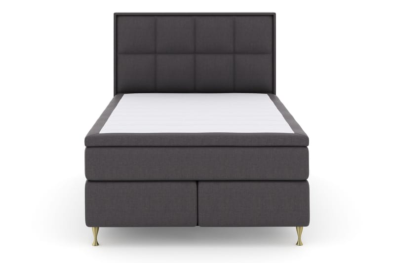 Select No 4 Komplett Sängpaket 140x200 Fast - Mörkgrå/Guld - Möbler - Säng - Kontinentalsäng