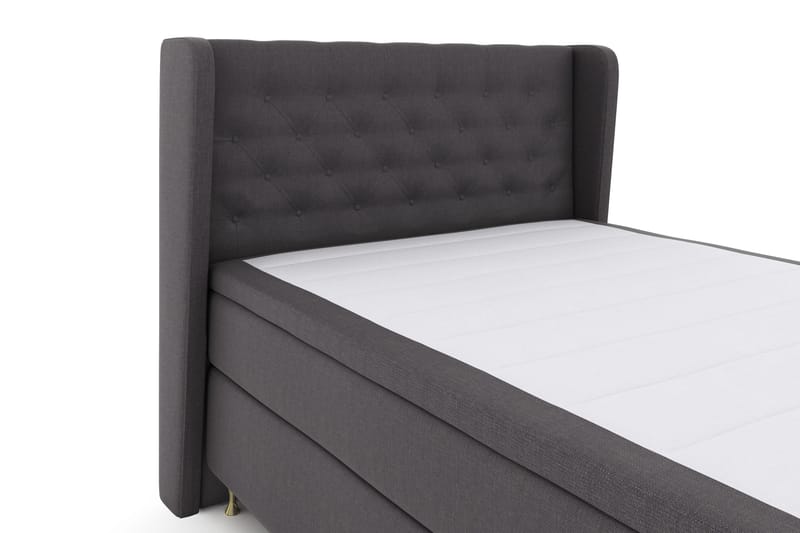 Select No 4 Komplett Sängpaket 140x200 Fast - Mörkgrå/Guld - Möbler - Säng - Kontinentalsäng