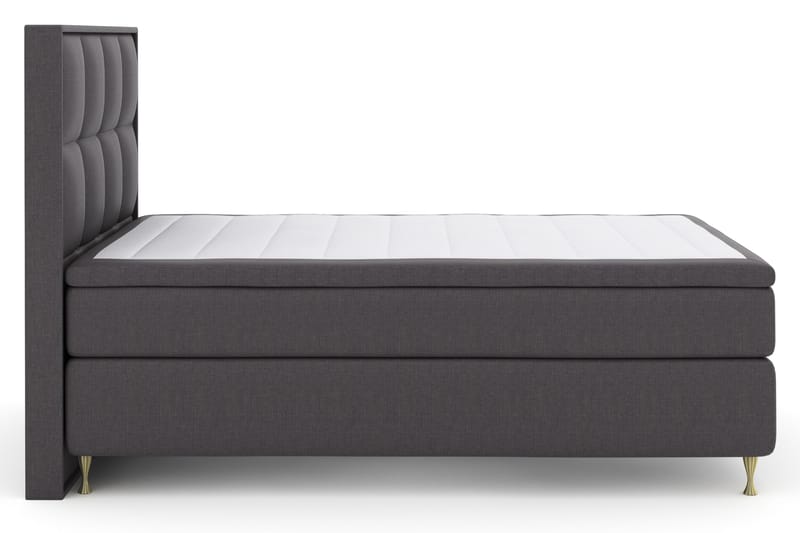 Select No 4 Komplett Sängpaket 140x200 Fast - Mörkgrå/Guld - Möbler - Säng - Kontinentalsäng