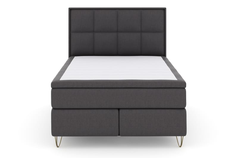 Select No 4 Komplett Sängpaket 140x200 Fast - Mörkgrå/Metall V-form - Möbler - Säng - Komplett sängpaket