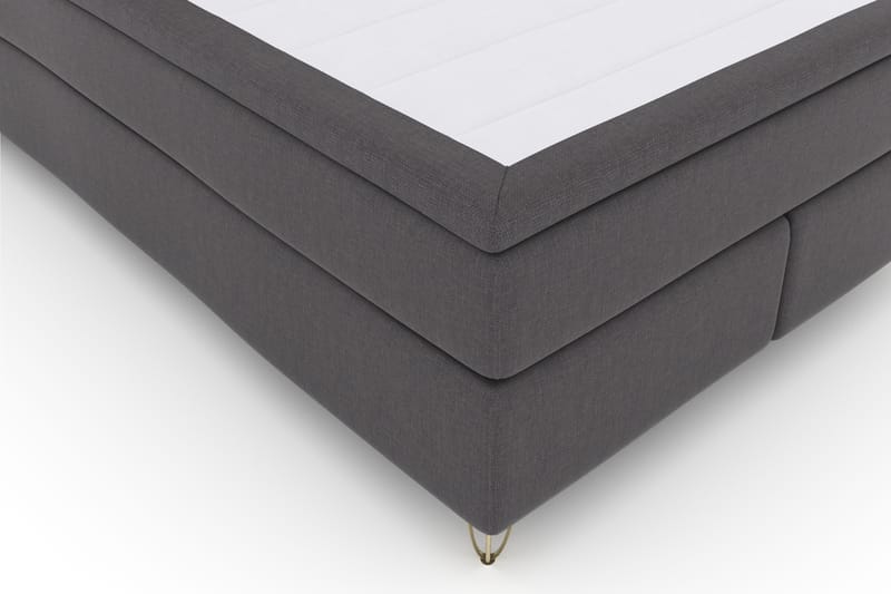 Select No 4 Komplett Sängpaket 140x200 Fast - Mörkgrå/Metall V-form - Möbler - Säng - Komplett sängpaket