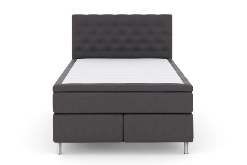 Select No 4 Komplett Sängpaket 140x200 Fast, Mörkgrå/Metall