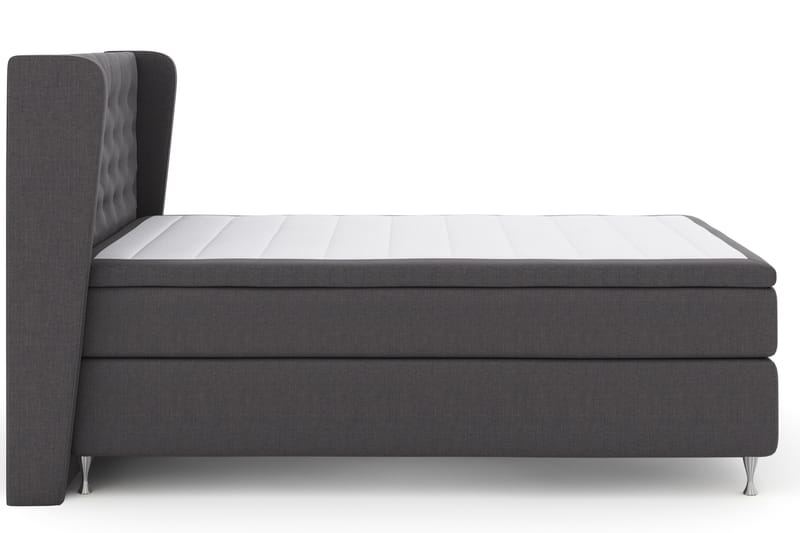 Select No 4 Komplett Sängpaket 140x200 Fast - Mörkgrå/Silver - Möbler - Säng - Komplett sängpaket