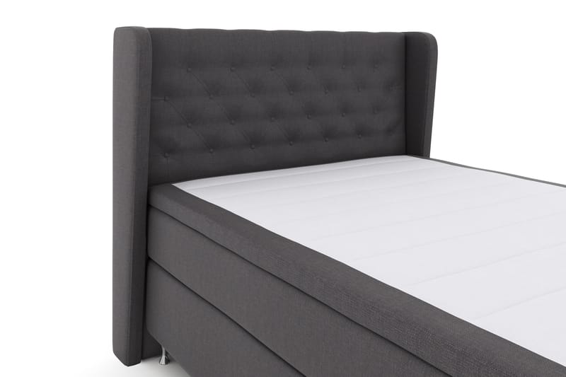 Select No 4 Komplett Sängpaket 140x200 Fast - Mörkgrå/Silver - Möbler - Säng - Komplett sängpaket