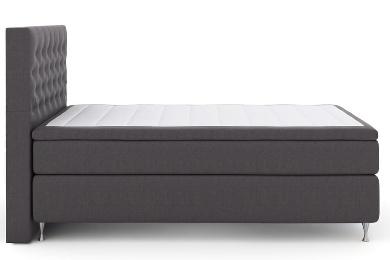 Select No 4 Komplett Sängpaket 140x200 Fast - Mörkgrå/Silver - Möbler - Säng - Kontinentalsäng
