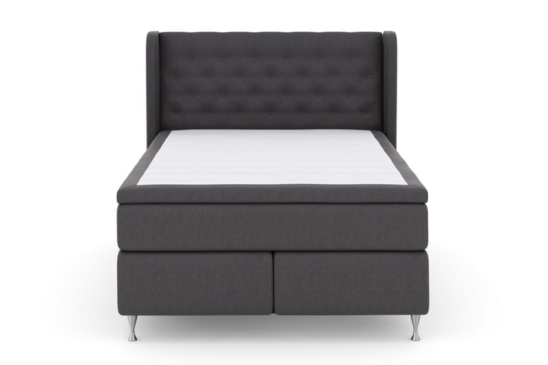 Select No 4 Komplett Sängpaket 140x200 Fast - Mörkgrå/Silver - Möbler - Säng - Komplett sängpaket