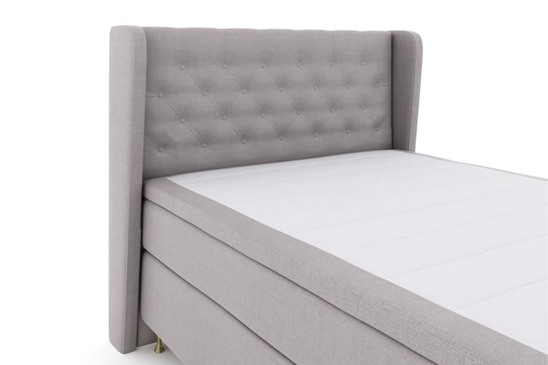 Select No 4 Komplett Sängpaket 140x200 Fast/Medium - Ljusgrå/Guld - Möbler - Säng - Komplett sängpaket
