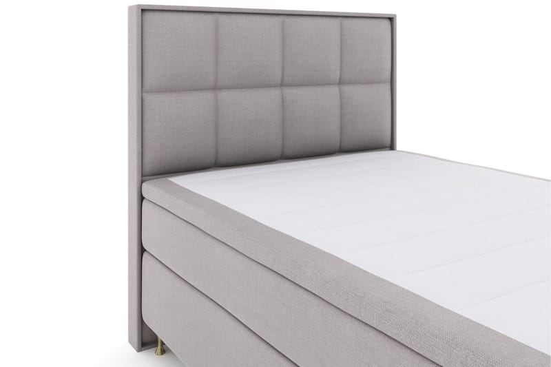 Select No 4 Komplett Sängpaket 140x200 Fast/Medium - Ljusgrå/Guld - Möbler - Säng - Kontinentalsäng