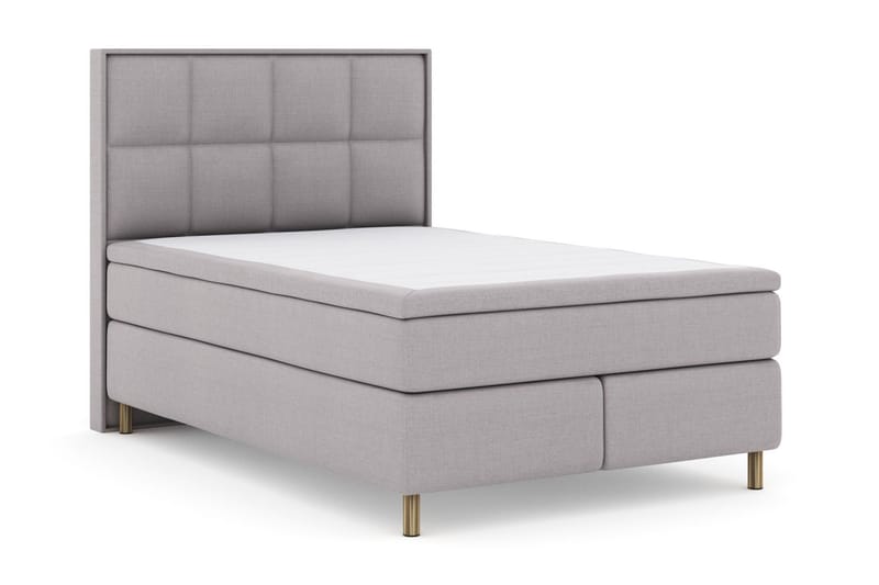 Select No 4 Komplett Sängpaket 140x200 Fast/Medium - Ljusgrå/Koppar - Möbler - Säng - Komplett sängpaket
