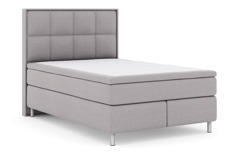 Select No 4 Komplett Sängpaket 140x200 Fast/Medium - Ljusgrå/Metall V-form - Möbler - Säng - Komplett sängpaket