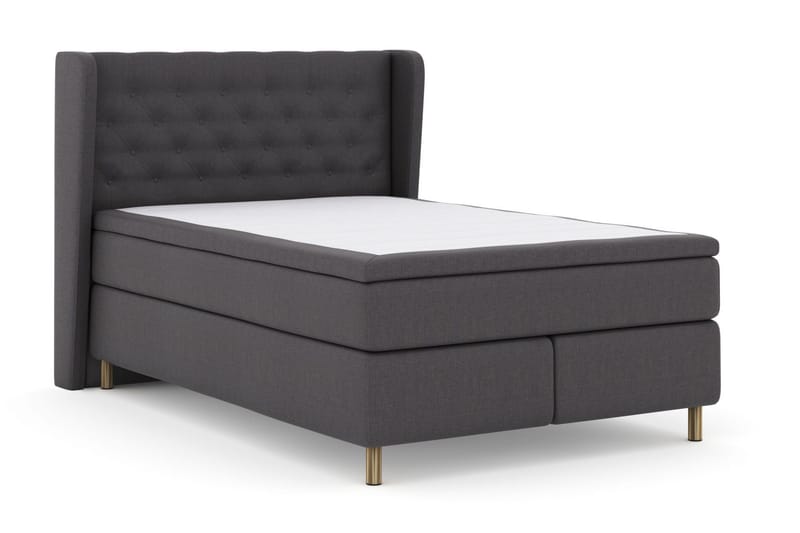 Select No 4 Komplett Sängpaket 140x200 Fast/Medium - Mörkgrå/Koppar - Möbler - Säng - Kontinentalsäng