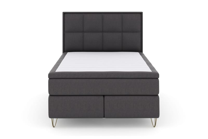 Select No 4 Komplett Sängpaket 140x200 Fast/Medium - Mörkgrå/Metall V-form - Möbler - Säng - Komplett sängpaket