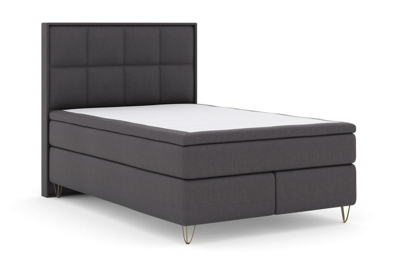 Select No 4 Komplett Sängpaket 140x200 Fast/Medium - Mörkgrå/Metall V-form - Möbler - Säng - Komplett sängpaket