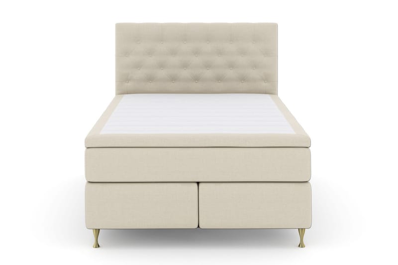 Select No 4 Komplett Sängpaket 140x200 Medium - Beige/Guld - Komplett sängpaket - Kontinentalsäng - Dubbelsäng