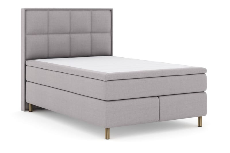 Select No 4 Komplett Sängpaket 140x200 Medium - Ljusgrå/Koppar - Möbler - Säng - Komplett sängpaket