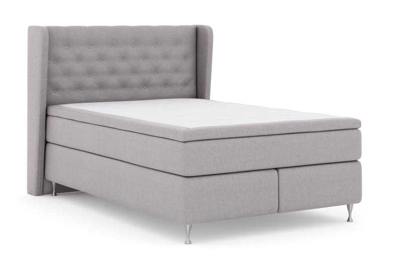 Select No 4 Komplett Sängpaket 140x200 Medium - Ljusgrå/Silver - Möbler - Säng - Kontinentalsäng
