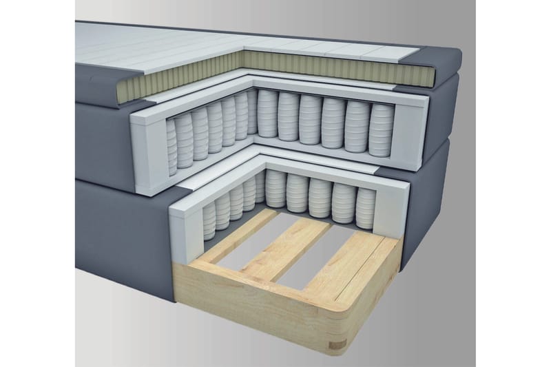 Select No 4 Komplett Sängpaket 160x200 Fast - Beige/Metall V-form - Möbler - Säng - Kontinentalsäng