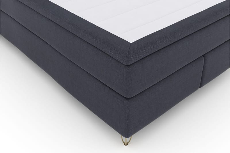 Select No 4 Komplett Sängpaket 160x200 Fast - Blå/Metall V-form - Komplett sängpaket - Kontinentalsäng - Dubbelsäng