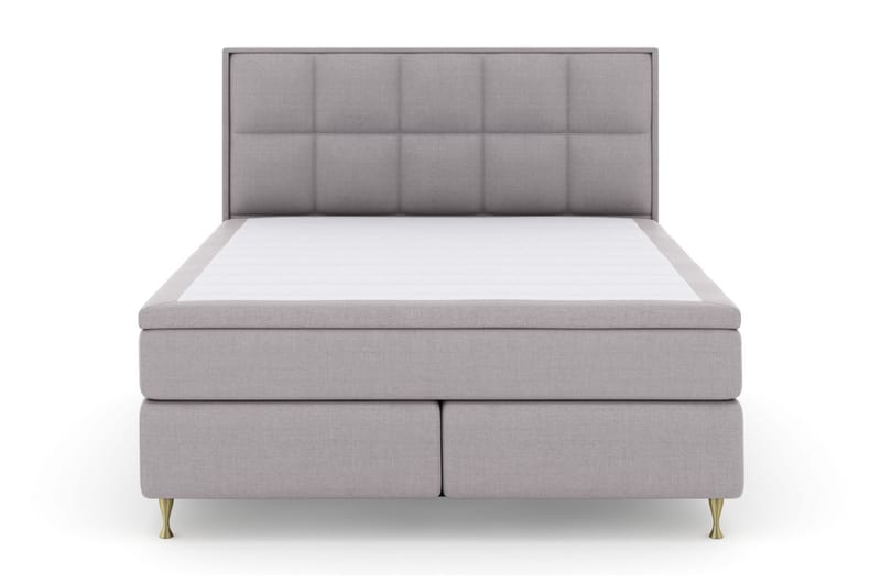 Select No 4 Komplett Sängpaket 160x200 Fast - Ljusgrå/Guld - Möbler - Säng - Komplett sängpaket