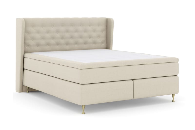 Select No 4 Komplett Sängpaket 160x200 Fast/Medium - Beige/Guld - Möbler - Säng - Kontinentalsäng