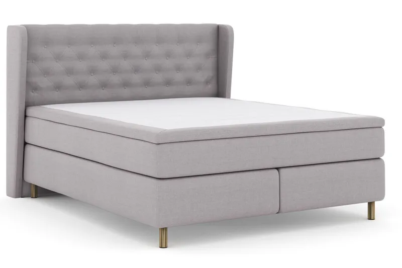 Select No 4 Komplett Sängpaket 160x200 Fast/Medium - Ljusgrå/Koppar - Möbler - Säng - Kontinentalsäng