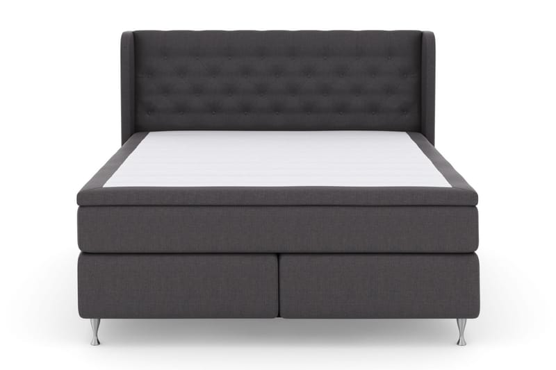 Select No 4 Komplett Sängpaket 160x200 Medium - Mörkgrå/Silver - Komplett sängpaket - Kontinentalsäng - Dubbelsäng
