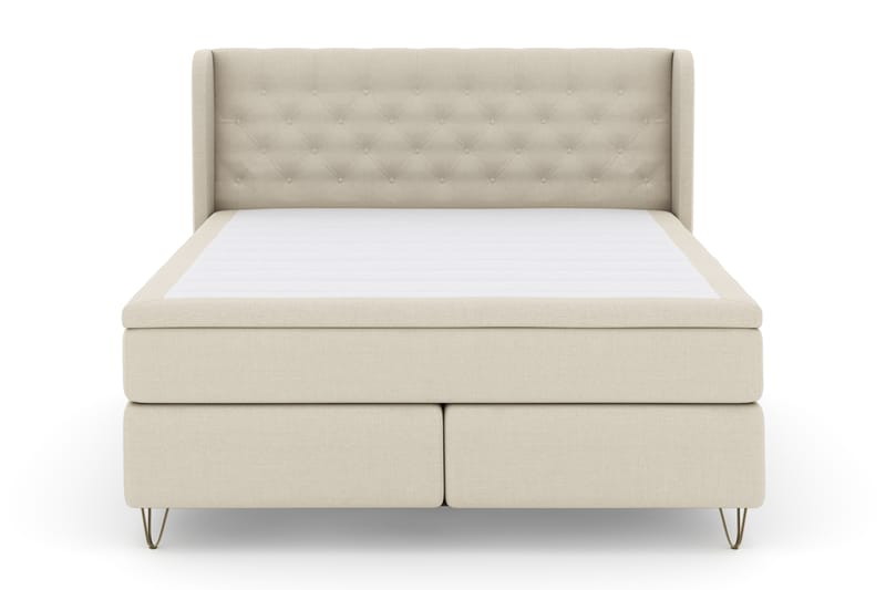 Select No 4 Komplett Sängpaket 180x200 Fast - Beige/Metall V-form - Möbler - Säng - Komplett sängpaket
