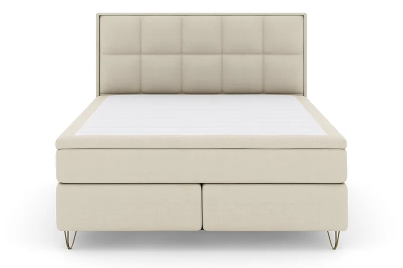 Select No 4 Komplett Sängpaket 180x200 Fast, Beige/Metall V-form