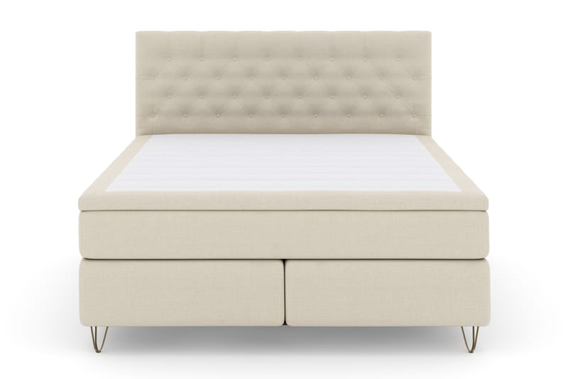 Select No 4 Komplett Sängpaket 180x200 Fast - Beige/Metall V-form - Möbler - Säng - Kontinentalsäng