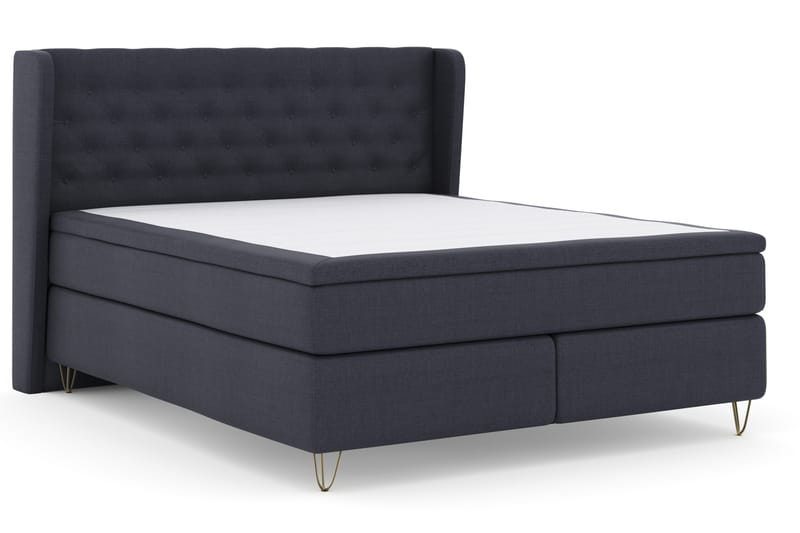 Select No 4 Komplett Sängpaket 180x200 Fast - Blå/Metall V-form - Möbler - Säng - Komplett sängpaket