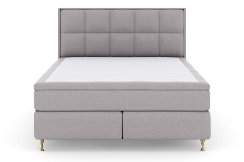 Select No 4 Komplett Sängpaket 180x200 Fast - Ljusgrå/Guld - M�öbler - Säng - Komplett sängpaket