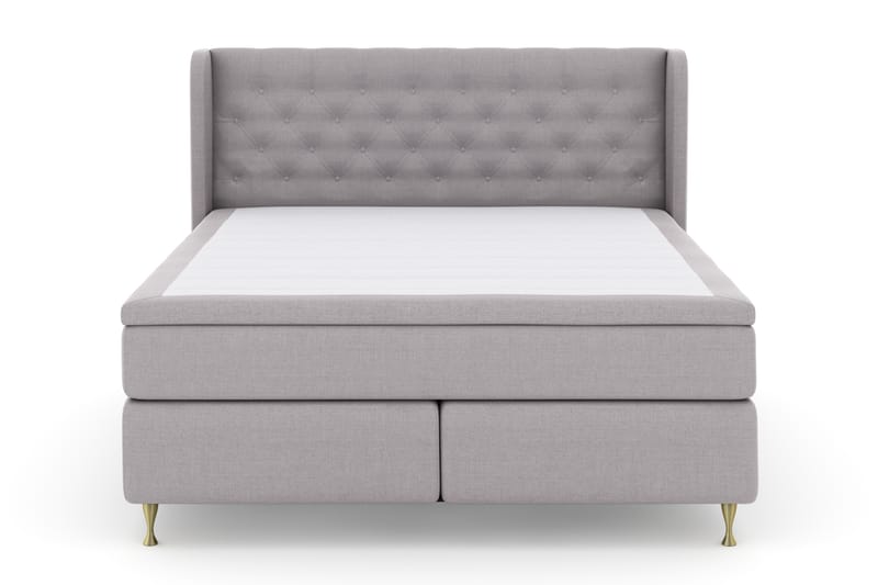 Select No 4 Komplett Sängpaket 180x200 Fast - Ljusgrå/Guld - Möbler - Säng - Kontinentalsäng