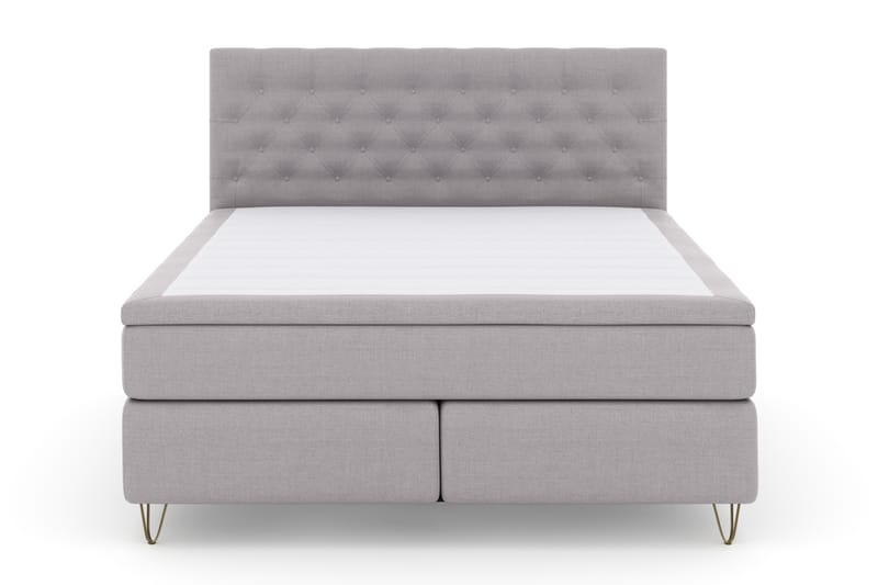 Select No 4 Komplett Sängpaket 180x200 Fast - Ljusgrå/Metall V-form - Möbler - Säng - Kontinentalsäng