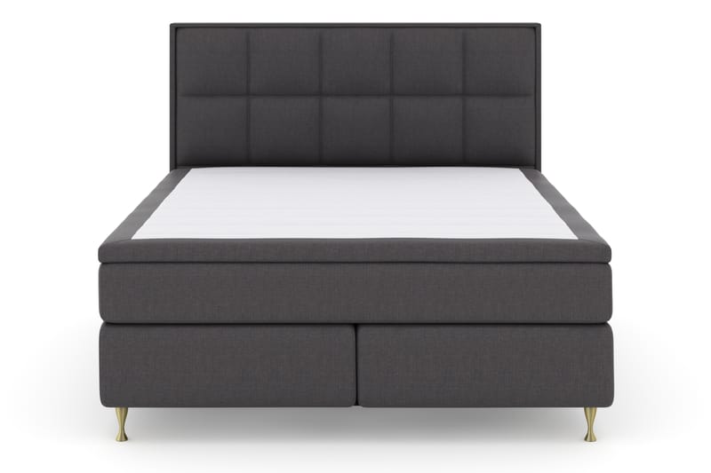 Select No 4 Komplett Sängpaket 180x200 Fast - Mörkgrå/Guld - Möbler - Säng - Komplett sängpaket