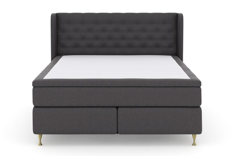 Select No 4 Komplett Sängpaket 180x200 Fast - Mörkgrå/Guld - Möbler - Säng - Kontinentalsäng