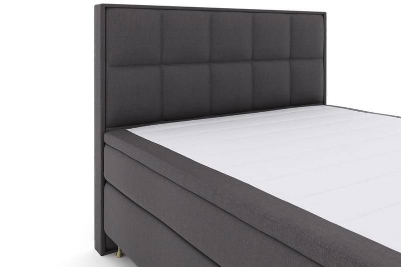 Select No 4 Komplett Sängpaket 180x200 Fast - Mörkgrå/Guld - Möbler - Säng - Komplett sängpaket