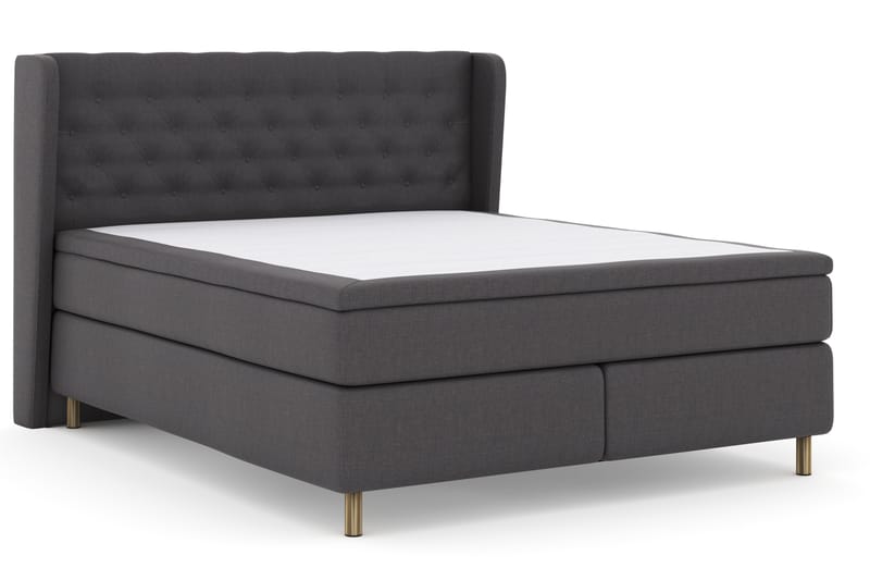 Select No 4 Komplett Sängpaket 180x200 Fast - Mörkgrå/Koppar - Möbler - Säng - Komplett sängpaket