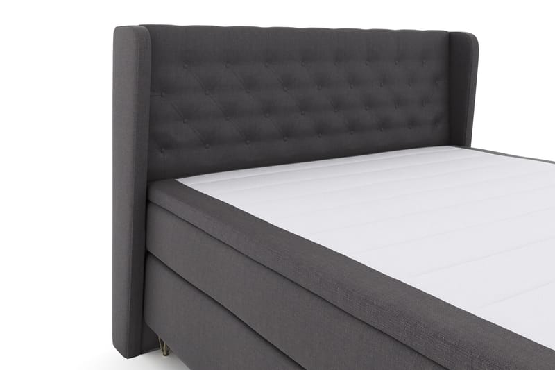 Select No 4 Komplett Sängpaket 180x200 Fast - Mörkgrå/Metall V-form - Möbler - Säng - Komplett sängpaket