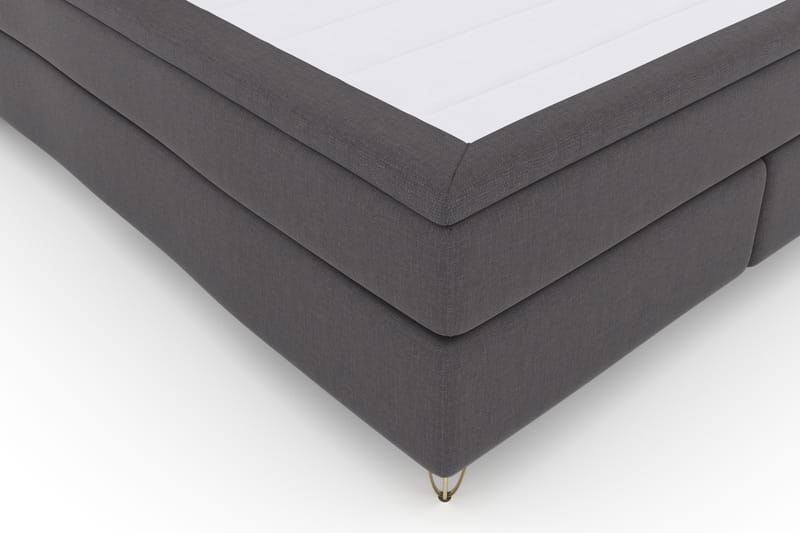 Select No 4 Komplett Sängpaket 180x200 Fast - Mörkgrå/Metall V-form - Möbler - Säng - Kontinentalsäng