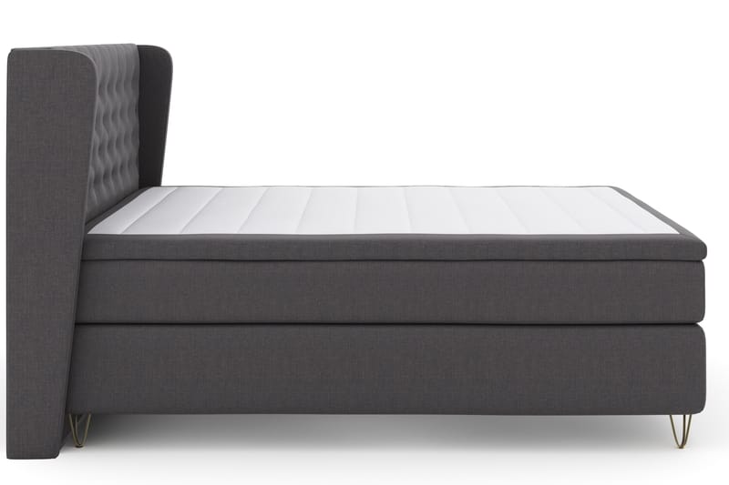 Select No 4 Komplett Sängpaket 180x200 Fast - Mörkgrå/Metall V-form - Möbler - Säng - Komplett sängpaket