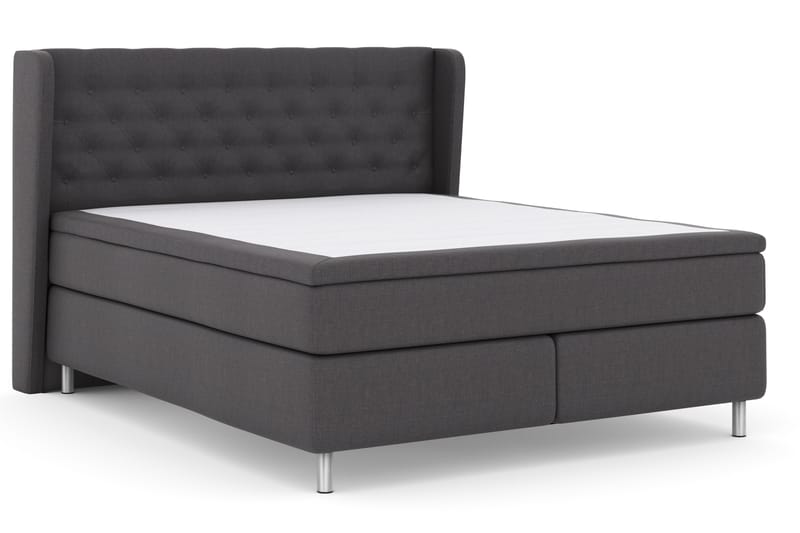 Select No 4 Komplett Sängpaket 180x200 Fast - Mörkgrå/Metall - Möbler - Säng - Komplett sängpaket