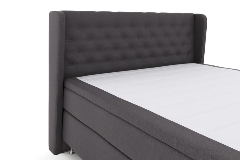 Select No 4 Komplett Sängpaket 180x200 Fast - Mörkgrå/Silver - Möbler - Säng - Kontinentalsäng