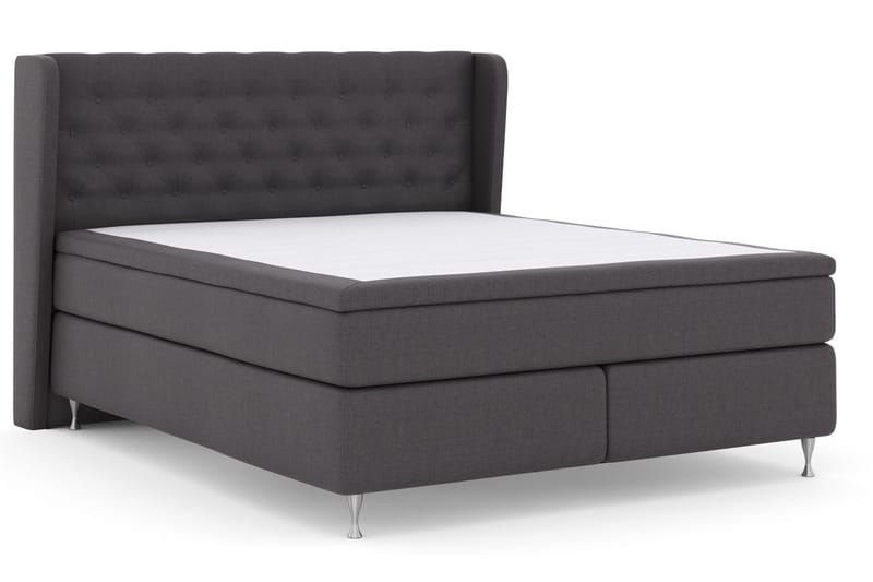 Select No 4 Komplett Sängpaket 180x200 Fast - Mörkgrå/Silver - Möbler - Säng - Kontinentalsäng