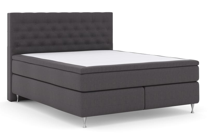 Select No 4 Komplett Sängpaket 180x200 Fast - Mörkgrå/Silver - Möbler - Säng - Kontinentalsäng