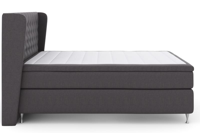 Select No 4 Komplett Sängpaket 180x200 Fast - Mörkgrå/Silver - Möbler - Säng - Kontinentalsäng