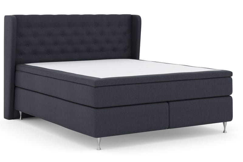 Select No 4 Komplett Sängpaket 180x200 Fast/Medium - Blå/Silver - Dubbelsäng - Komplett sängpaket - Kontinentalsäng