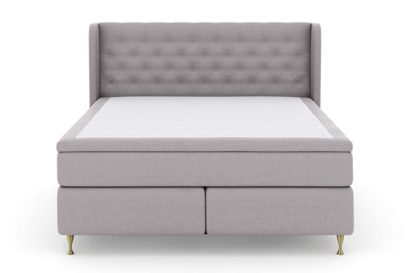 Select No 4 Komplett Sängpaket 180x200 Fast/Medium - Ljusgrå/Guld - Möbler - Säng - Kontinentalsäng