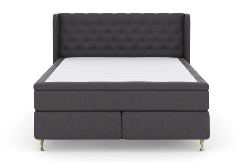 Select No 4 Komplett Sängpaket 180x200 Fast/Medium - Mörkgrå/Guld - Möbler - Säng - Kontinentalsäng
